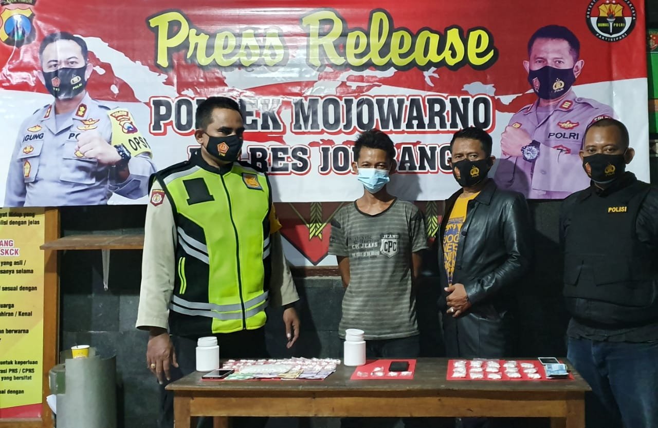 Pengedar Pil Koplo di Jombang Tertangkap