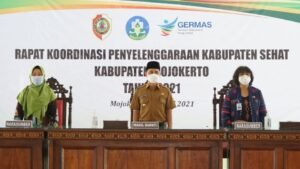 Rakor Penyelenggaraan Forum Kabupaten/Kota Sehat (KKS) Kabupaten Mojokerto 2021