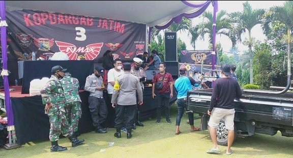 Langgar Prokes, Kopdar Gabungan Komunitas NMax di Trawas Dibubarkan
