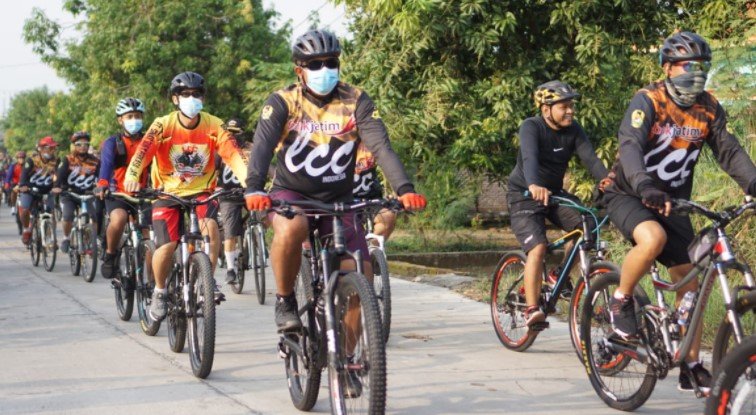 Danrem 082, Dandim 0815, Dandenpom V/2 Dan Pemkab/ Kota Mojokerto Olahraga Komunitas Gowes