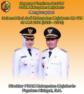 Direktur PDAM Kabupaten Mojokerto Mengucapkan Selamat HUT Kabupaten Mojokerto Ke 728