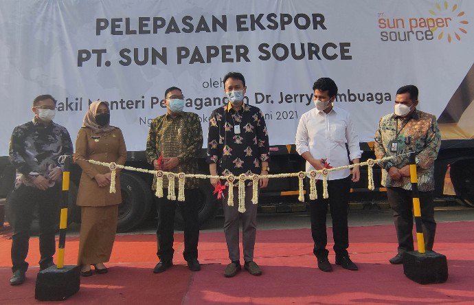 Pelepasan Ekspor PT Sun Paper Source, Wamendagri: Ekspor Kita Surplus