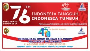 PDAM Kabupaten Mojokerto Mengucapkan Selamat Ulang Tahun Ke-76 Republik Indonesia