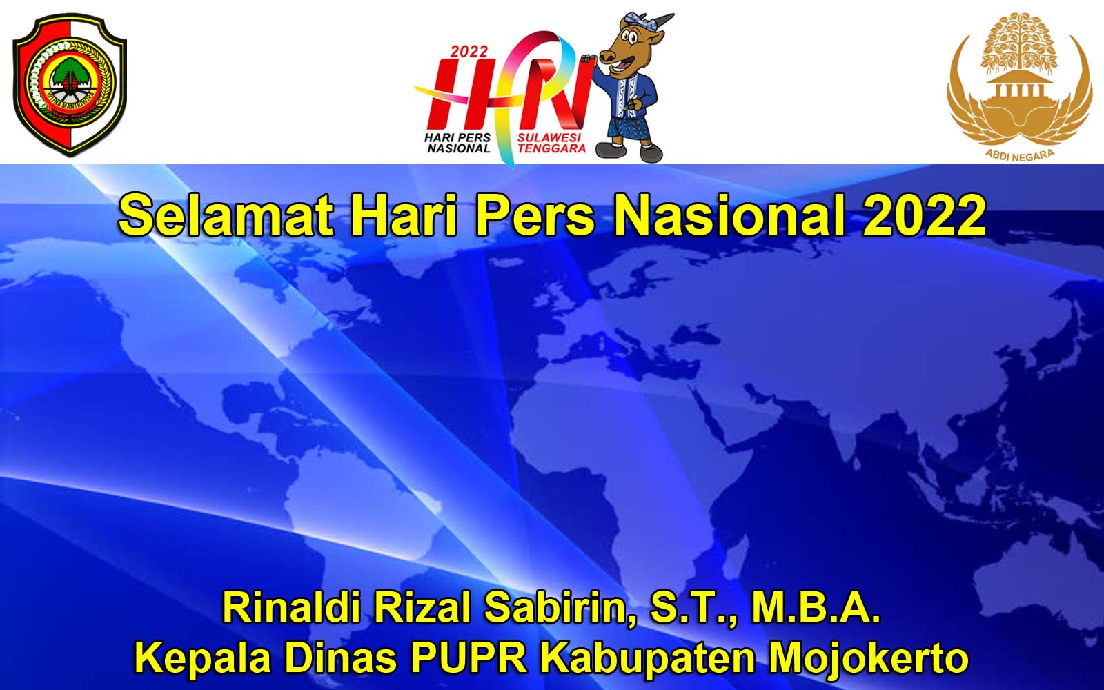 Kepala Dinas PUPR Kabupaten Mojokerto Rinaldi Rizal Sabirin, S.T., M.B.A. Mengucapkan Selamat Hari Pers 2022