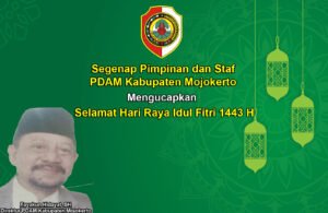 Direktur PDAM Kabupaten Mojokerto Mengucapkan Selamat Hari Raya Idul Fitri 1433 H