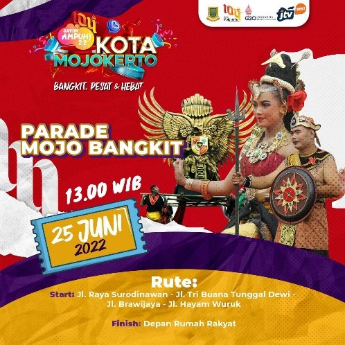 Kirab Budaya Mojo Bangkit Ilustrasi Masyarakat Kota Mojokerto Bangkit