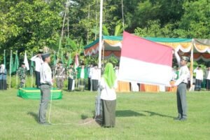 Di Hari Santri MWCNU Kecamatan Kemlagi Adakan Upacara & Kirap Panji NU