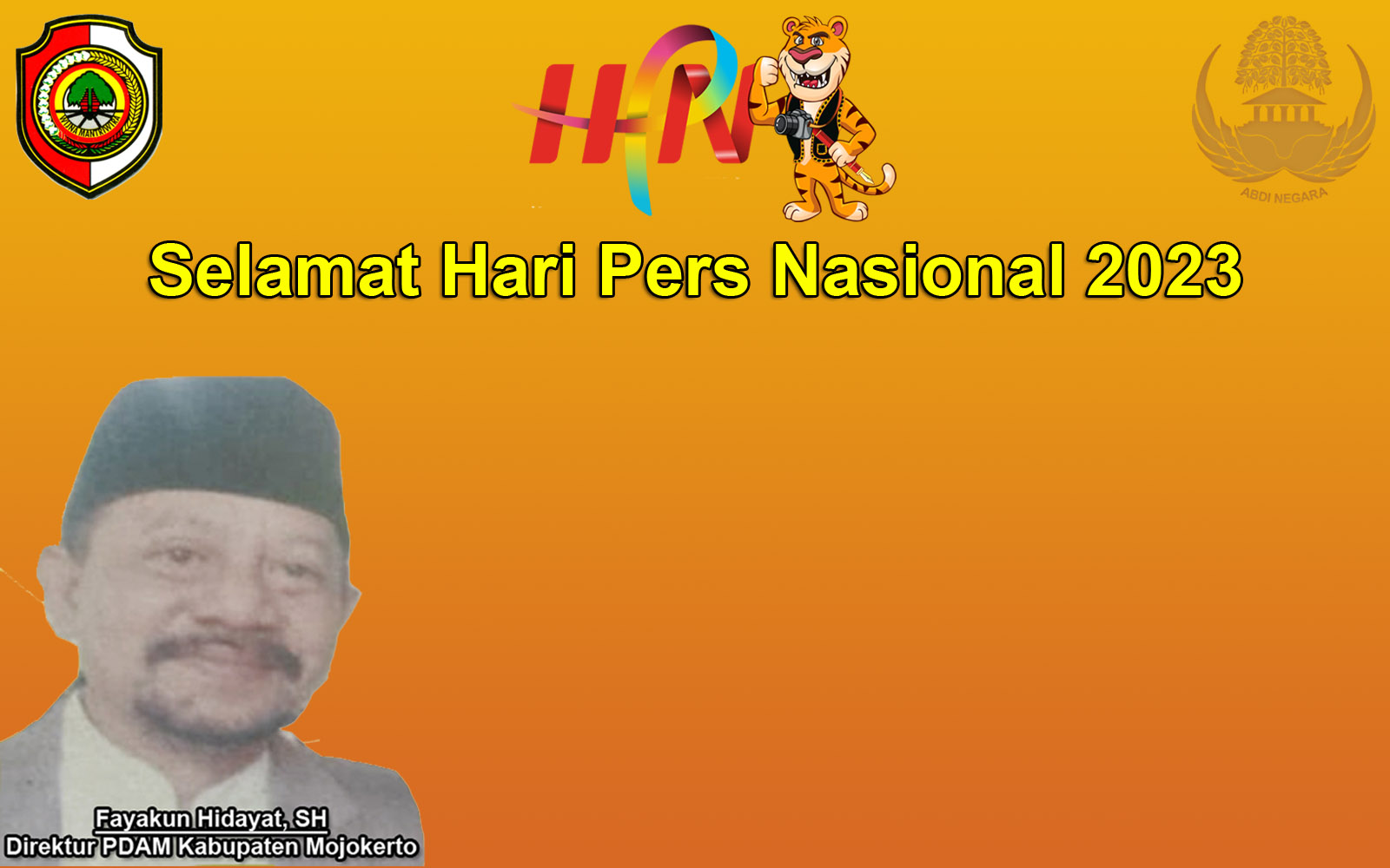 9 Februari 2023, PDAM Kabupaten Mojokerto Mengucapkan Selamat Hari Pers Nasional