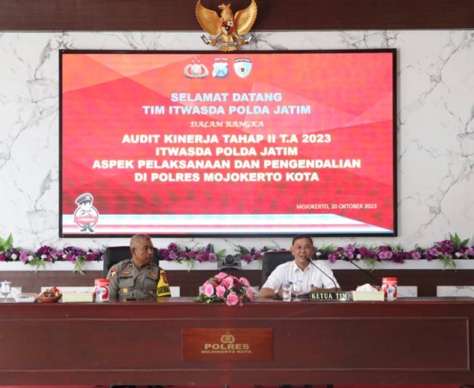 Polresta Mojokerto Sambut Tim Audit Itwasda Dari Polda Jatim