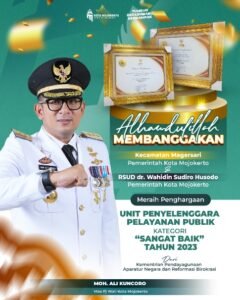 Kecamatan Magersari dan RSUD dr Wahidin Sudiro Husodo Sabet Penghargaan KemenPAN-RB, Mas Pj Wali Apresiasi Itu Bonus