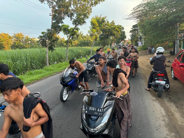 Bubarkan Balap Liar, Polres Mojokerto Kota Amankan Puluhan Motor
