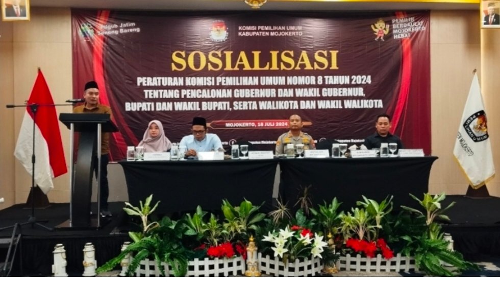 KPU Kabupaten Mojokerto Sosialisasikan Peraturan Pemilu Pencalonan Kepala Daerah