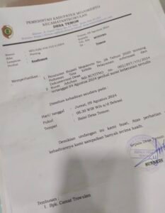 Kades Desa Temon Trowulan Sunardi dan Sekdesnya Remehkan Warganya, LBH & Wartawan