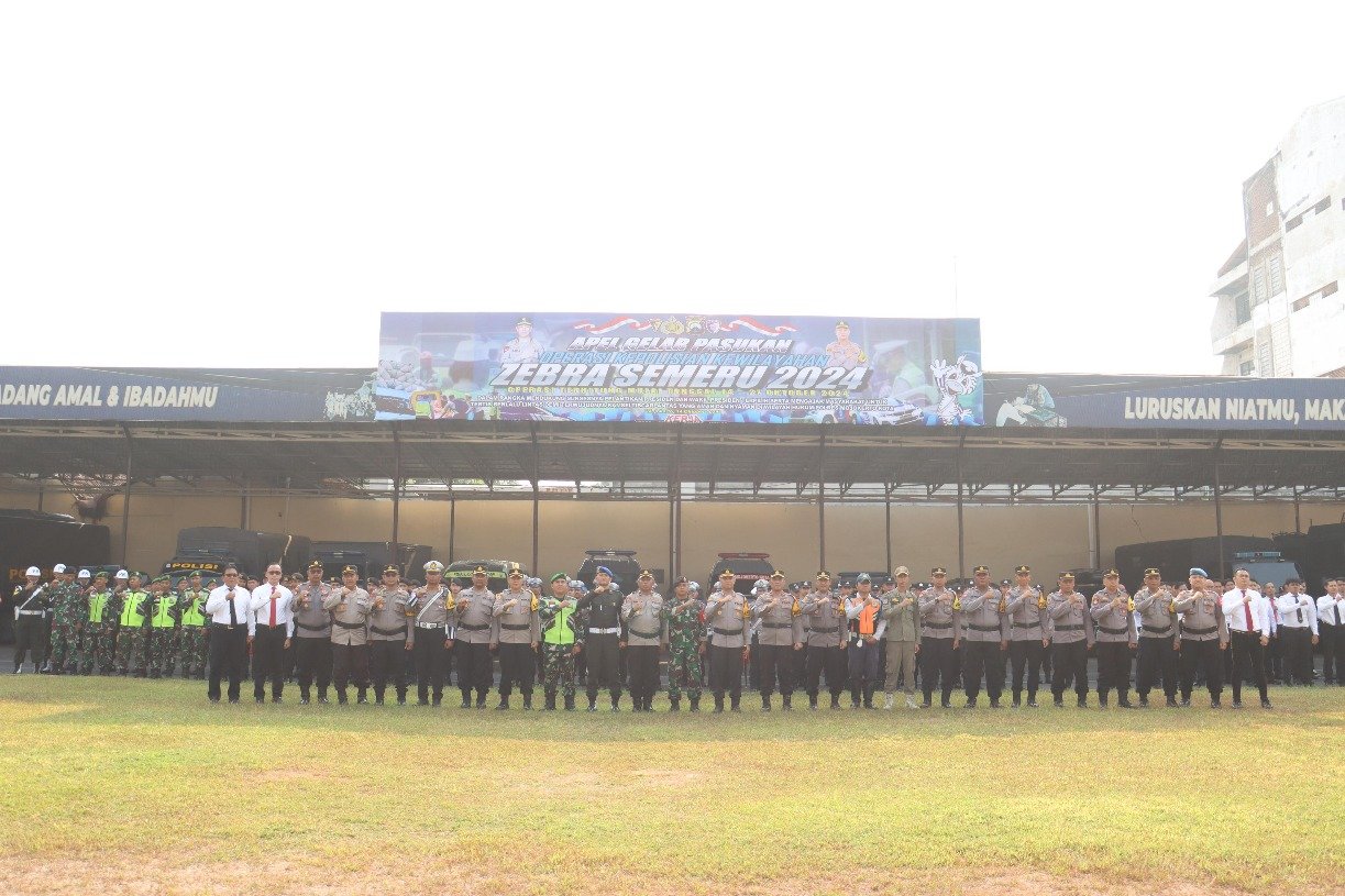 Polres Mojokerto Kota Gelar Apel Ops Zebra Semeru 2024