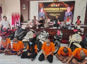 Polres Mojokerto Kota Ungkap 6 Pelaku Curanmor