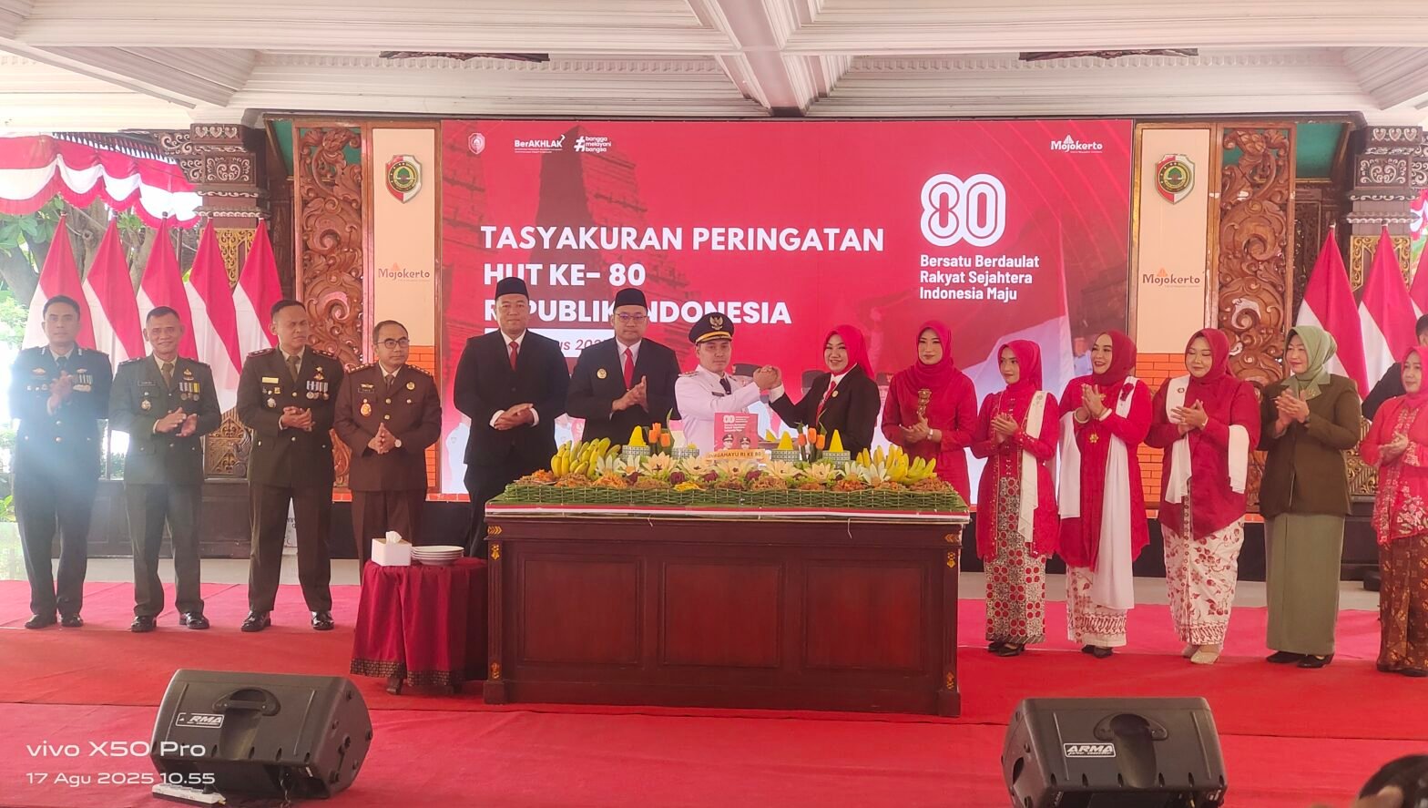 Gelar Tasyakuran HUT ke-80 RI, Ini Harapan Bupati Mojokerto