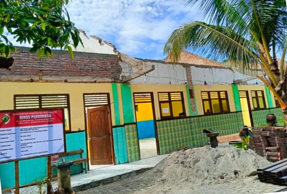 Dispendik Kabupaten Mojokerto Rehabilitasi SDN Gebangmalang 1, Anggarkan Rp715,8 Juta
