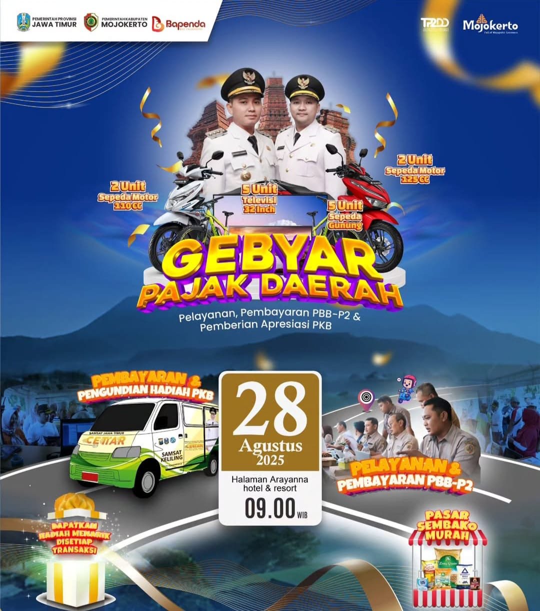Pemkab Mojokerto Gelar Undian Berhadiah untuk Wajib Pajak Kendaraan Bermotor