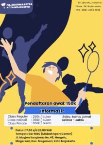Persatuan Bulutangkis Brahmaastra Buka Kelas Latihan, Biaya Rp 250 Ribu/Bulan