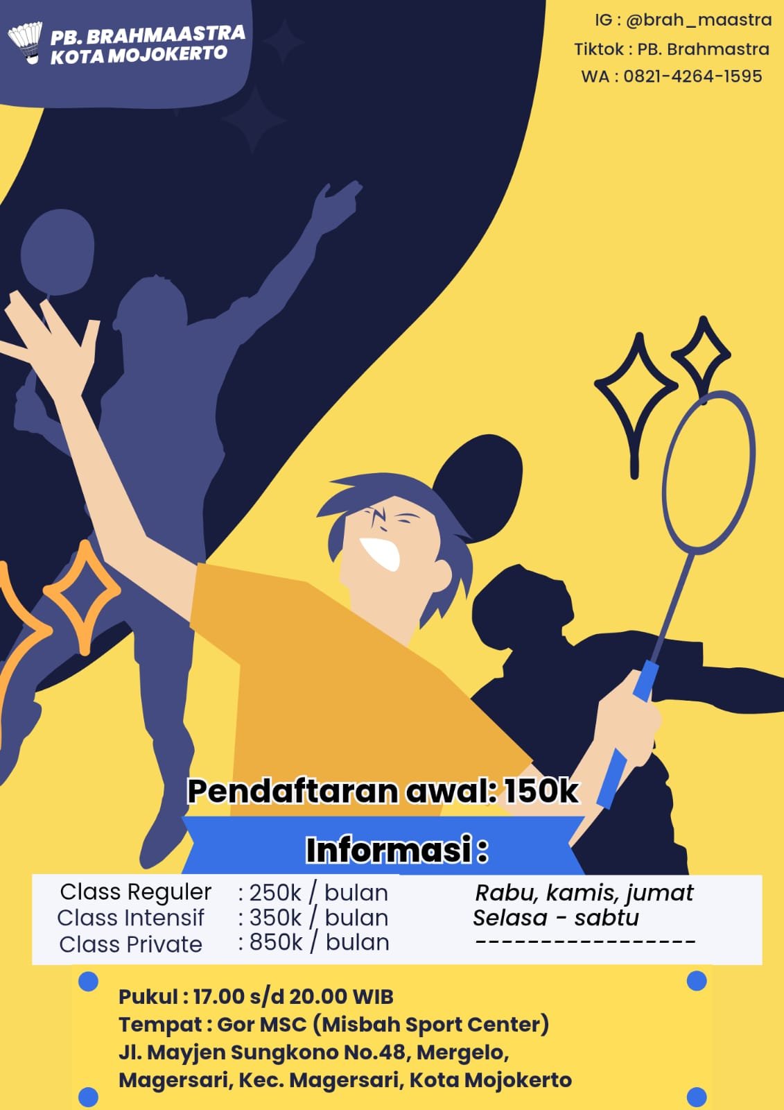 Persatuan Bulutangkis Brahmaastra Buka Kelas Latihan, Biaya Rp 250 Ribu/Bulan