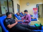 Humas Polres Mojokerto Kota Gelar Donor Darah Peringati HUT Humas Polri ke-74
