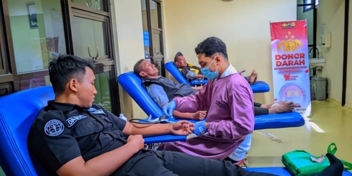 Humas Polres Mojokerto Kota Gelar Donor Darah Peringati HUT Humas Polri ke-74