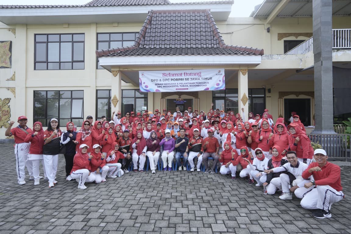 Kota Mojokerto Jadi Tuan Rumah Gebyar Senam DPC PORPI se-Jawa Timur