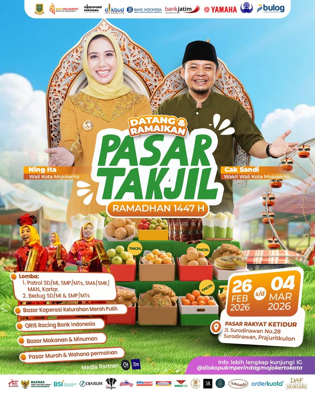 Pasar Takjil Ramadan 2026 Kembali Hadir di Pasar Ketidur Kota Mojokerto