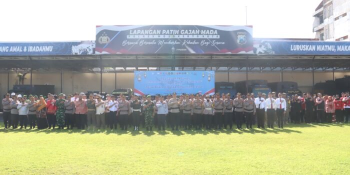 Siap Amankan Mudik Lebaran, Kapolres Mojokerto Kota Pimpin Apel Gelar Pasukan Ops Ketupat 2026
