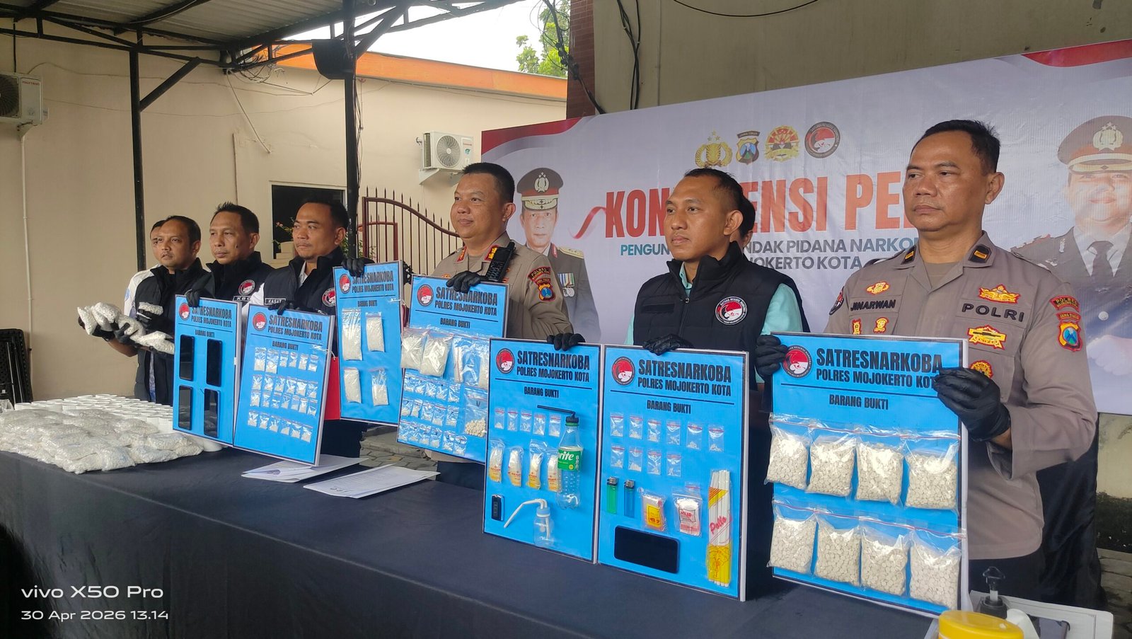 Terselamatkan 117 Ribu Jiwa, Narkoba Senilai 1 M Diungkap Polres Mojokerto Kota