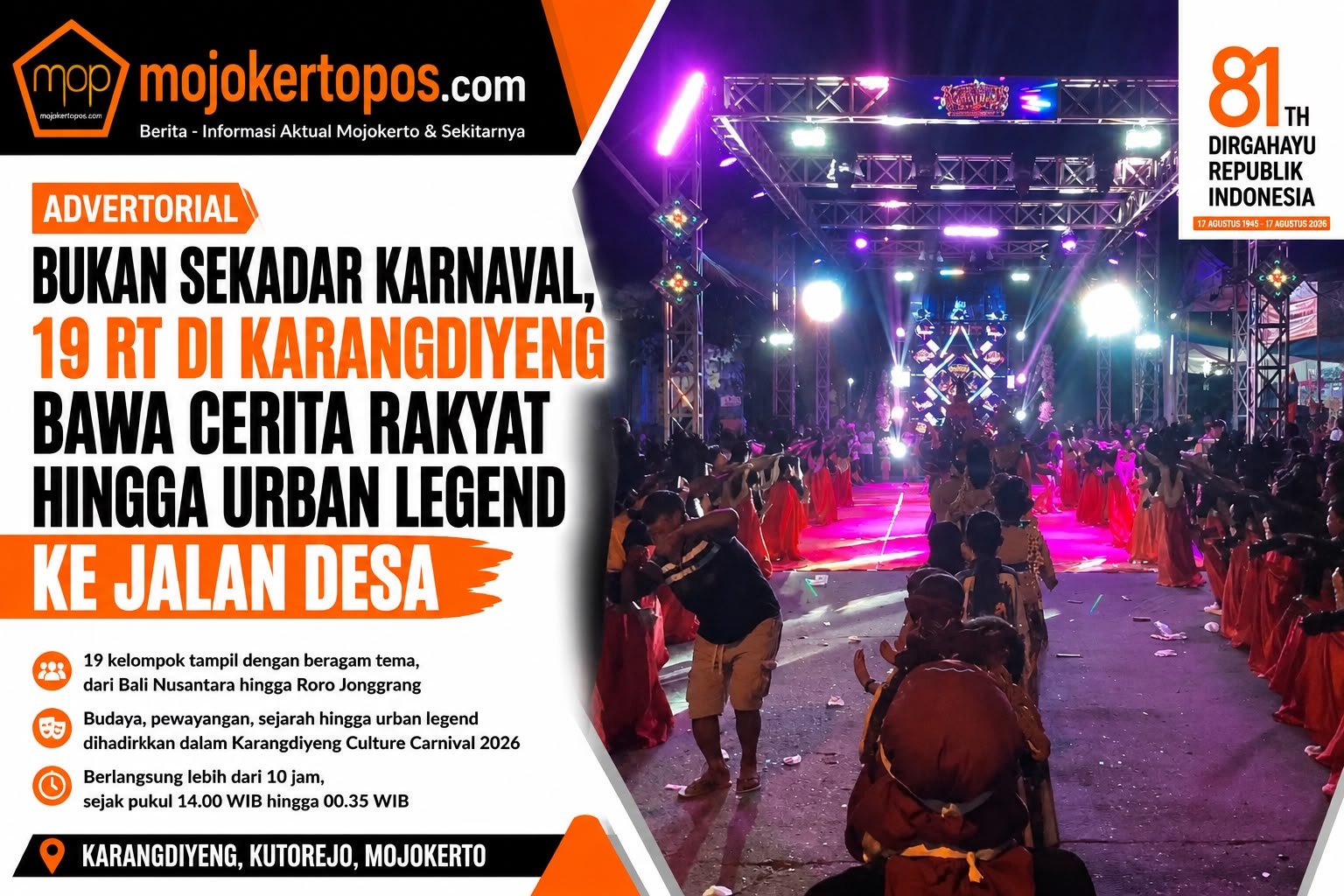 Bukan Sekadar Karnaval, 19 RT di Karangdiyeng Bawa Cerita Rakyat hingga Urban Legend ke Jalan Desa