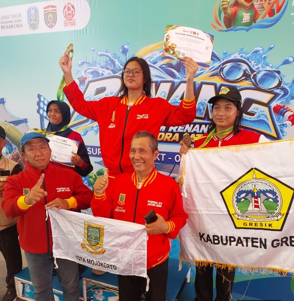 Emas Pertama Kota Mojokerto di POPDA XV Jatim Disumbang Atlet Aquatik Baiq Aisyah